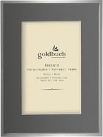 Goldbuch Metall-Rahmen Argento 10X15 Cm Mit Grauem Passepartout