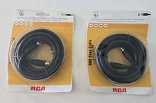 2 - RCA Video Coax RG6 Coaxial Cable - 12 Feet - VH612 - NIP  MALE MALE Ends