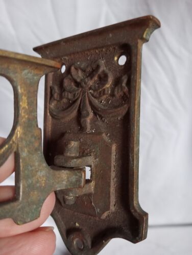 Pair Victorian steel & bronze piano sconces - Picture 3 of 5