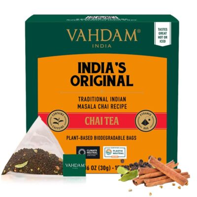 Vahdam Indiens Original Masala Chai, 15 Teebeutel