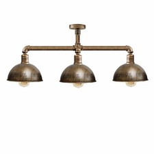 3 Pendant Pipe Light Vintage Industrial Suspended Arm 3 Head Ceiling Lamp E27
