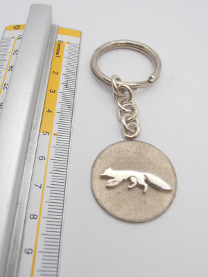 silver fox銀狐 ビッグチャーム／６５cm／GAKE日本製❣️ Fox: Keychain in Silver 925 - Symbol of Cunning Intelligence | eBay