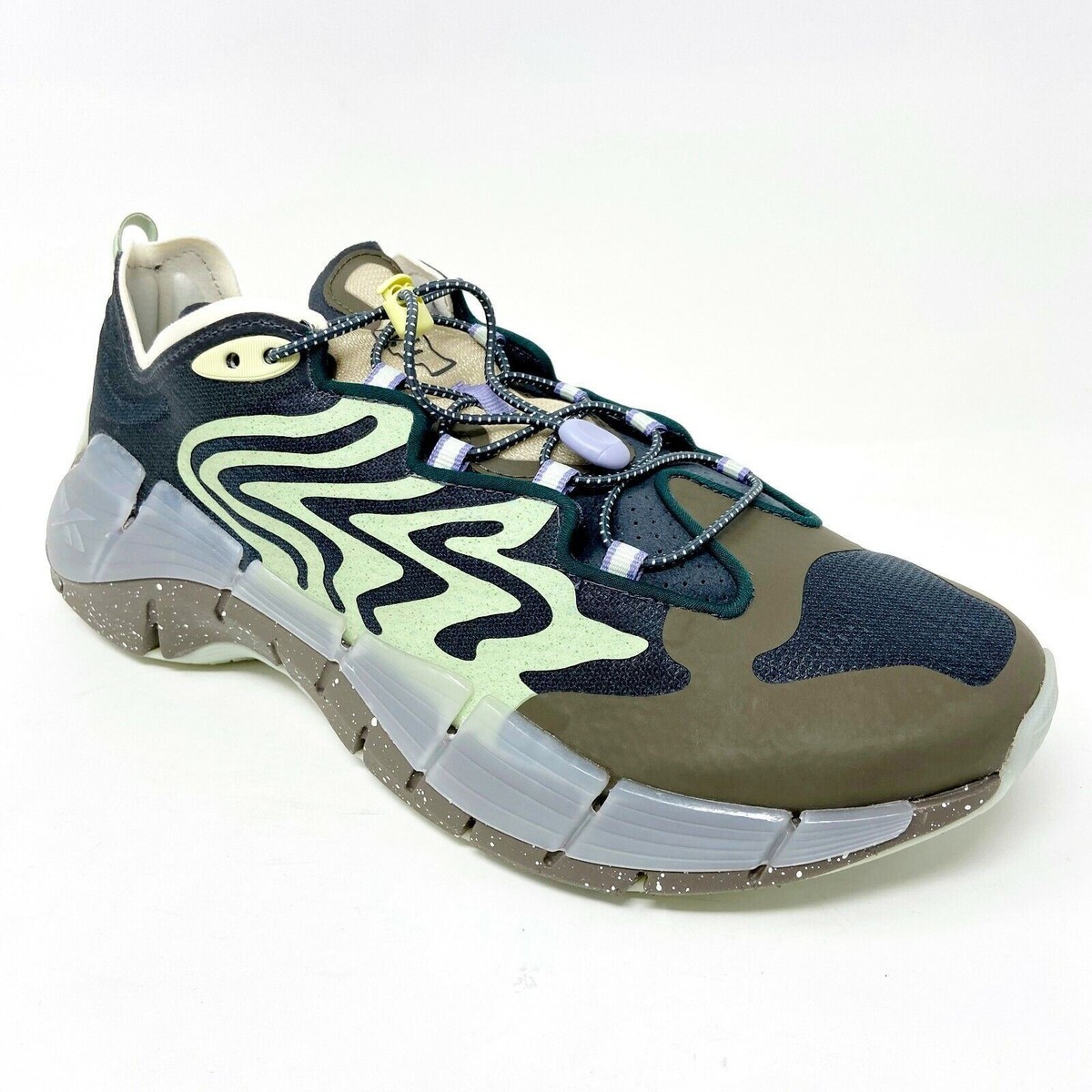 Reebok x Brain Dead Zig Kinetica II Green Grey Mens Running