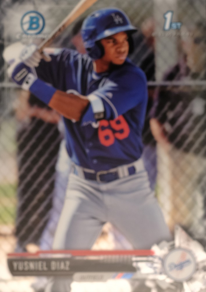 2017 Bowman Chrome Baseball Chrome Prospects #BCP229: Yusniel Diaz Bowman Chrome
