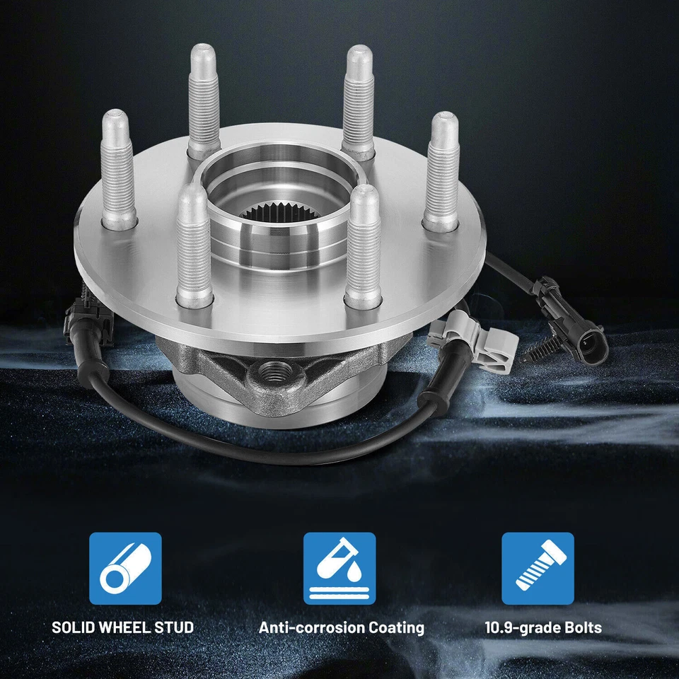 For 99-06 Chevy GMC Silverado Sierra 1500 Tahoe 4WD Front Wheel Bearing Hub Pair Foto 3 de 4