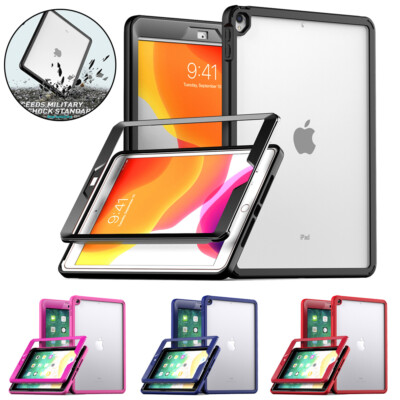 For iPad A16 10th 9th 8th 7th Gen Mini 6 7 Air 4 5 Rugged Clear Case Back Cover