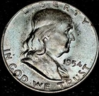 1954-D FS-401 Bugs Bunny Clash BU Franklin Half Dollar. RARE DATE