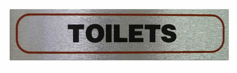 Weatherproof Information Signs 'Toilets' Neat Durable Door/Wall Notice Labels