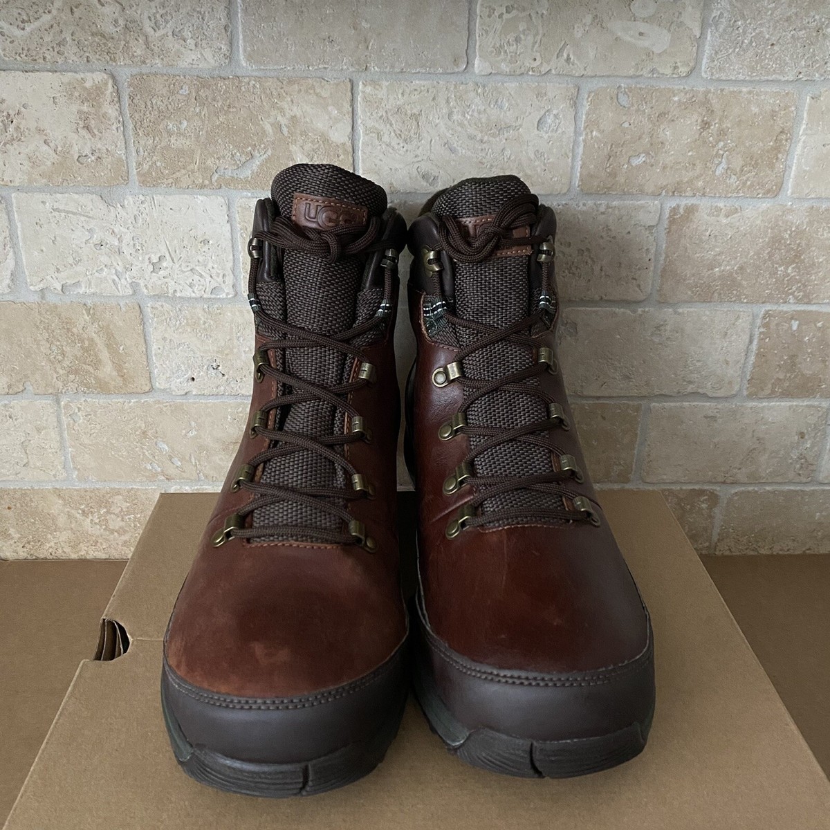 New Mens UGG Ellison Grizzly Brown Waterproof Boot New Mens UGG Ellison Grizzly Brown Waterproof Leather  main image 2