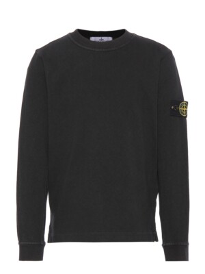 Stone Island Junior Sweat-Shirt mit Logo-Patch-Verzierung, 681662917 (SCHWARZ)