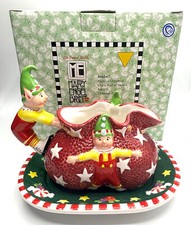 Mary Engelbreit Enesco 2001 Magic Of Christmas Gravy Boat With Saucer 866547