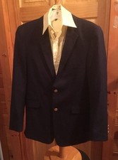 BOYS BLAZER CHAPS 16R blue Brass Buttons Jacket Coat 2 Button 16 R jacket Dress