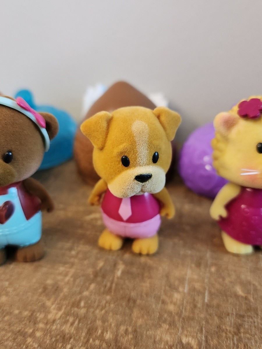 Lil Woodzeez Bobbleez Bobble Head Lot of 3 Critters w Acorns