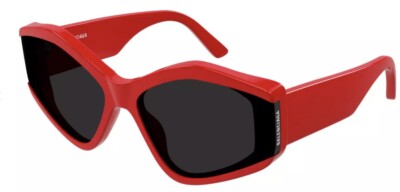 Balenciaga BB0302S-004 Red/Grey Cat Eye Unisex