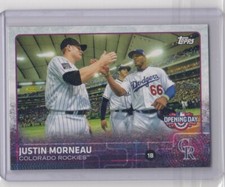 2015 Topps Opening Day JUSTIN MORNEAU SSP Photo/Image Variation #159 Rockies