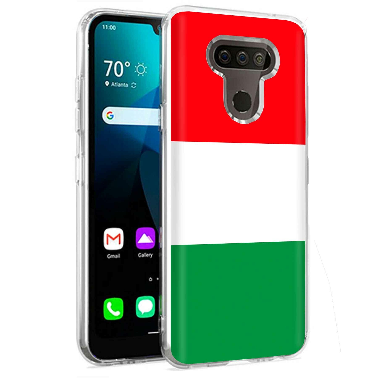 Phone Case for LG Harmony 4,Premier Pro Plus,K41, Flag Italy Print