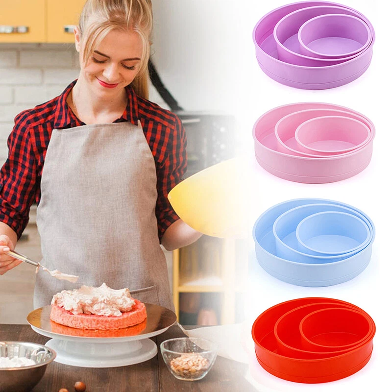 8 Inch Silicone Cake Pan for Baking Round Cake Molds Baking Pan