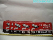 QTY=12: Jot No Trespassing Video Surveillance 12 x 6 24 hr Security 195464363225
