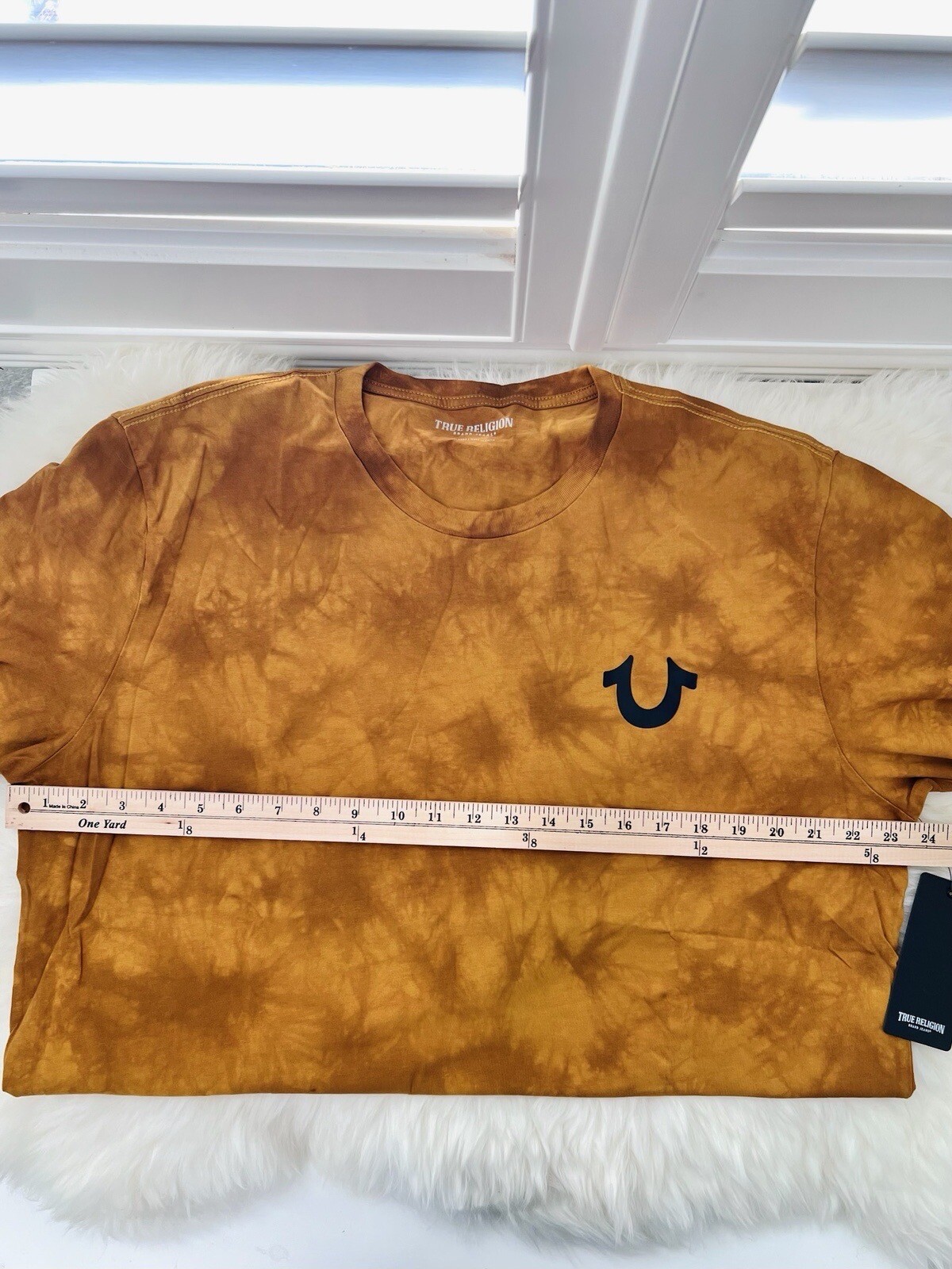 NWT True Religion Men's Gold Coast MARBLE SS HS Graphic CREW NECK T Size XXL