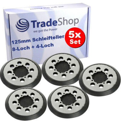 5x Stützteller 8-Loch + 4-Loch für Dewalt DWE6421 DWE6423 Exzenterschleifer