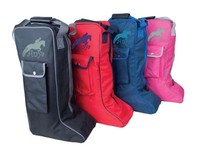 Personalised Embroidered Rhinegold Long Riding Boot Bag With Horse Jumping Logo Personalised Embroidered Rhinegold Long Riding Boot Bag With Horse Jumping Logo