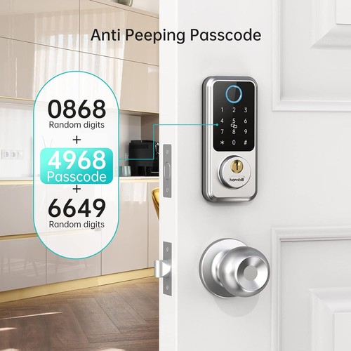 Keyless Entry Door Lock: Smart Deadbolt with Handlesets - Smart Locks Front Door - Picture 4 of 9