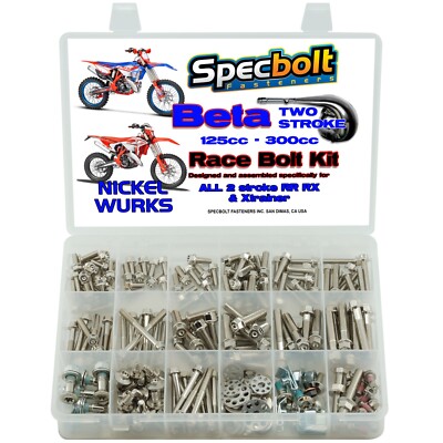NICKEL SPEC BETA 2 STROKE BOLT KIT RR 2T & X-PRO 125 200 250 300 FOR 2013 & UP