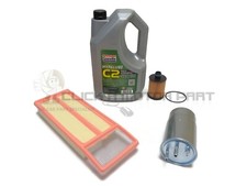 Peugeot Bipper 1.3 HDi 10-15 Oil Air Diesel Fuel Filter & 5L 5W30 Engine Oil