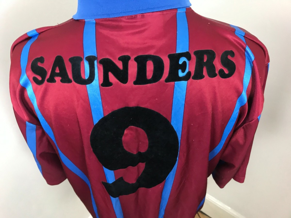 Aston Villa Home football shirt 1993 - 1995 Dean Saunders 9 Asics