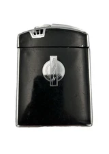 Vintage Ronson Cigarette Lighter Art Deco Black Silver Case "Fran” Monogram