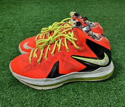 Nike LeBron X 10 P.S Elite Bright Crimson Orange 579827-800 Mens