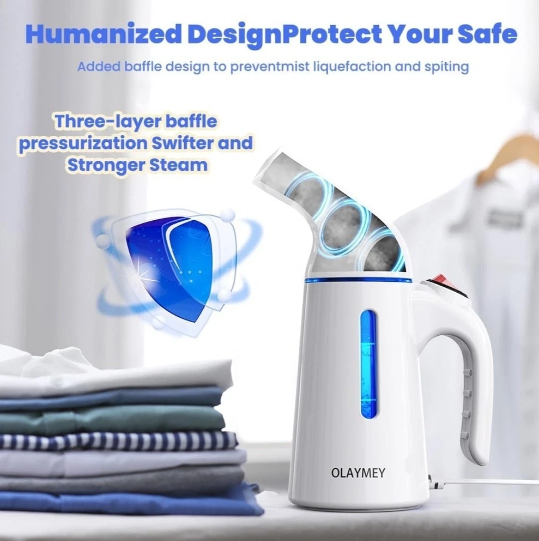 OLAYMEY Clothes Steamer 700W Handheld Portable Steam Iron, Fast Heat-up 1293