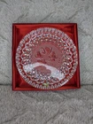 Waterford Crystal Christmas Collector Plate Dish Vintage Gift 4 golden rings