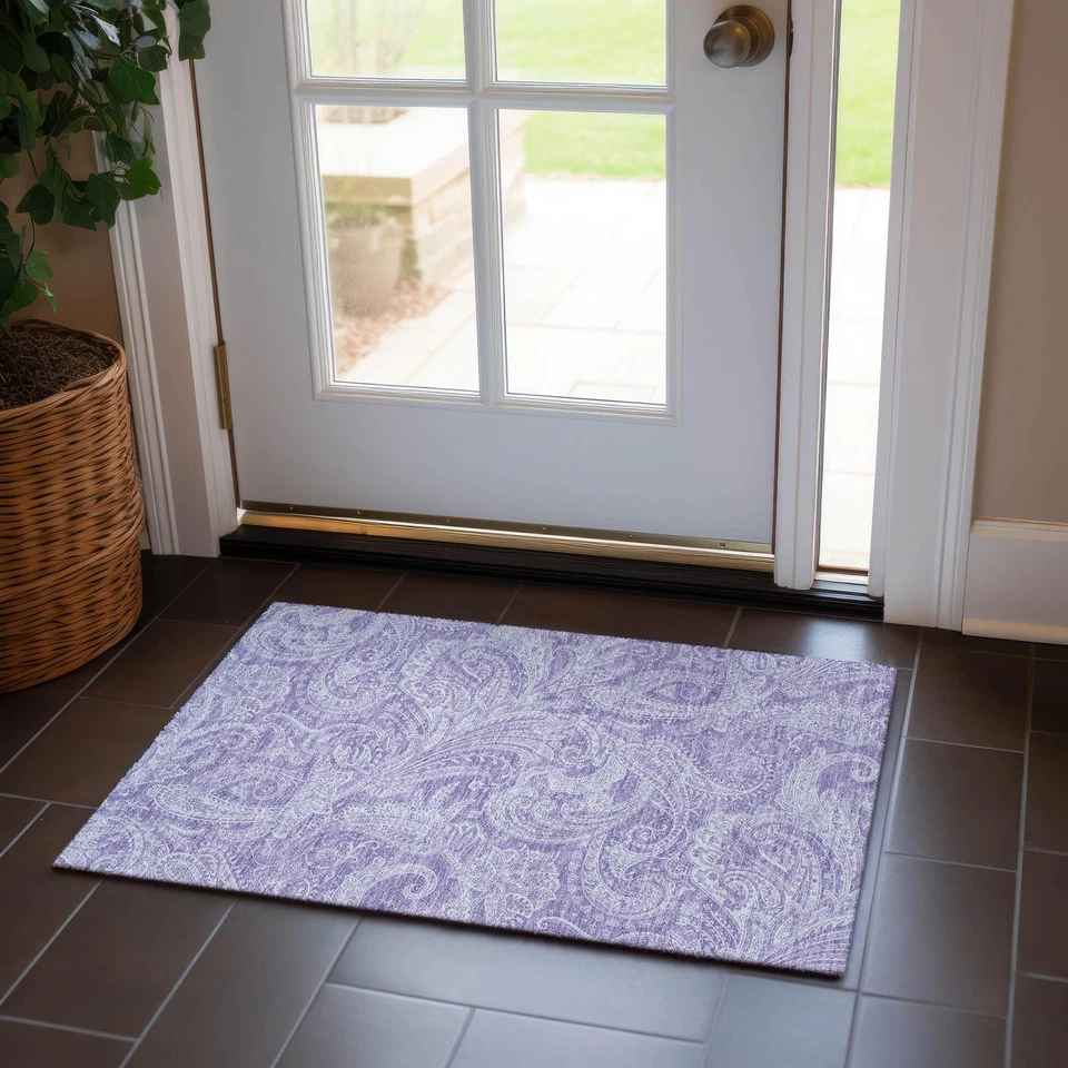 Chantille ACN654 Lavender 1'8" x 2'6" Indoor Outdoor Area Rug, Easy Clean, Ma... - Image 4 of 4