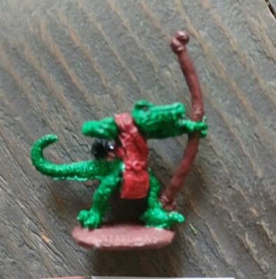 Citadel Warhammer classic 80s pre-slotta C19 Lizardman Karnac Archer