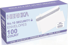  10 Security Self-Seal Envelopes, No.10 Windowless Bussiness Envelopes, Security