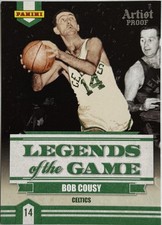 2009-10 Panini #9 Bob Cousy Legends of the Game Artists Proof #/199