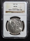 Beautiful 1887 Morgan Silver Dollar NGC Graded MS 64