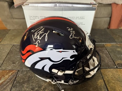 Peyton Manning Signed Broncos F/S Helmet SPEED Fanatics COA AUTO w/ inscription