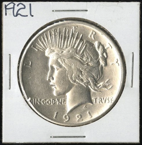 US Coin Silver 1921 Peace Dollar $1 BU with Luster KEY DATE! NO RESERVE!