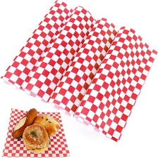 200 Pcs Wax Paper Sheets Food Deli Wrap Paper Sheets 8.5x8.5"Food Basket Liners