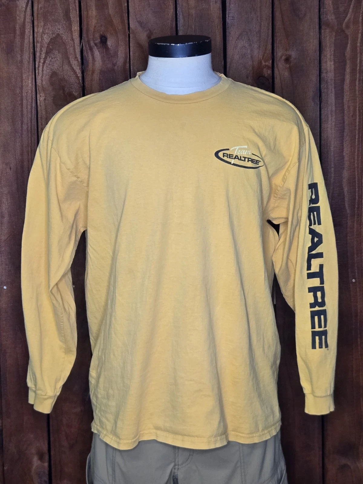 Vintage Team Realtree Long Sleeve Shirt Yellow XL