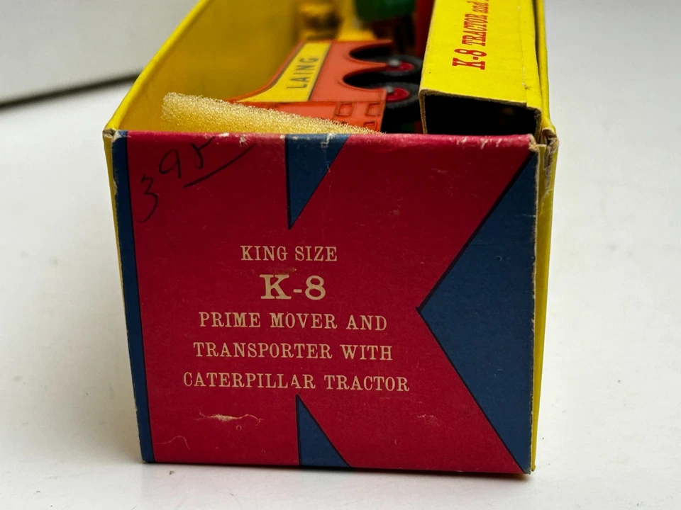 Matchbox Super Kings No. K-8 Prime Mover & Caterpillar Tractor with Original Box - Image 4 of 4