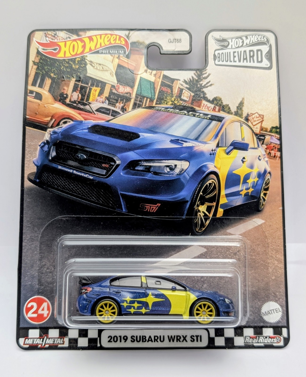 Hot Wheels Boulevard 2019 Subaru WRX STI #24 Blue Premium Real Riders JDM GRL97