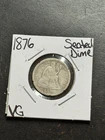 1876 P Seated Liberty Silver Dime VG Very Good U.S. 10c Type Coin (Raw19053)