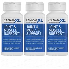 3pack relief 120 capsules-green lipped mussel o-3 joint xl supplement