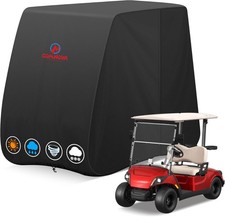 Waterproof 600D Golf Cart Cover for 2 Passengers - Heavy Duty Enclosure