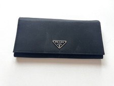 Prada Nylon Long Wallet Black Triangle Logo M...