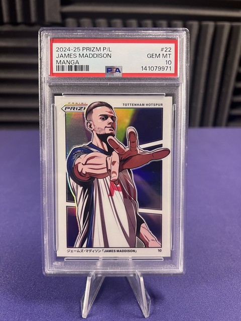 2024-25 Prizm Premier League JAMES MADDISON Manga PSA Gem Mt 10 SSP #22