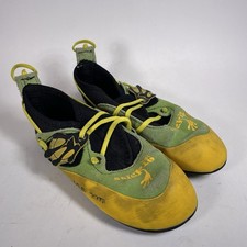 Size 2-3 - La Sportiva Stickit Kids Climbing Shoes EU 34-35 Green Yellow